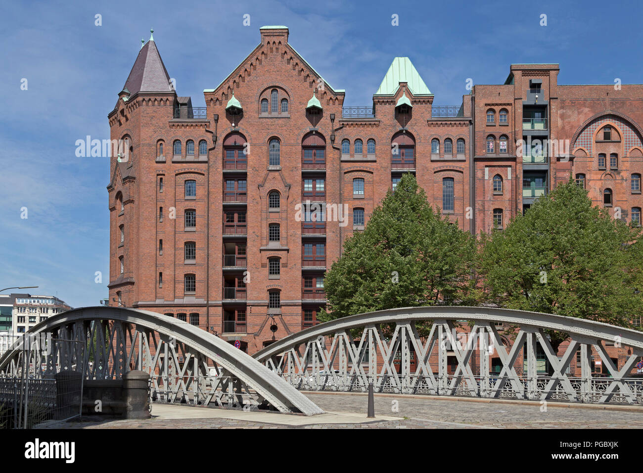 Speicherstadt (magazzino distretto), Amburgo, Germania Foto Stock