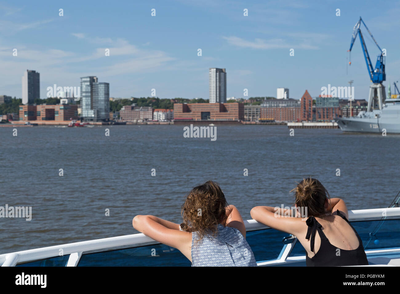 Tour del porto di Amburgo, Germania Foto Stock