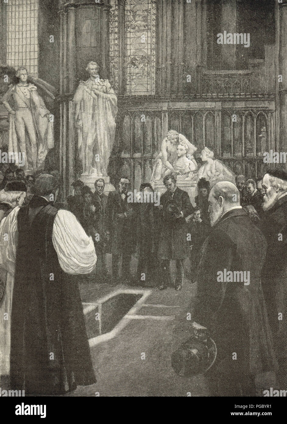 Funerali di William Ewart Gladstone, Primo Ministro britannico, Westminster Abbey, 1898 Foto Stock