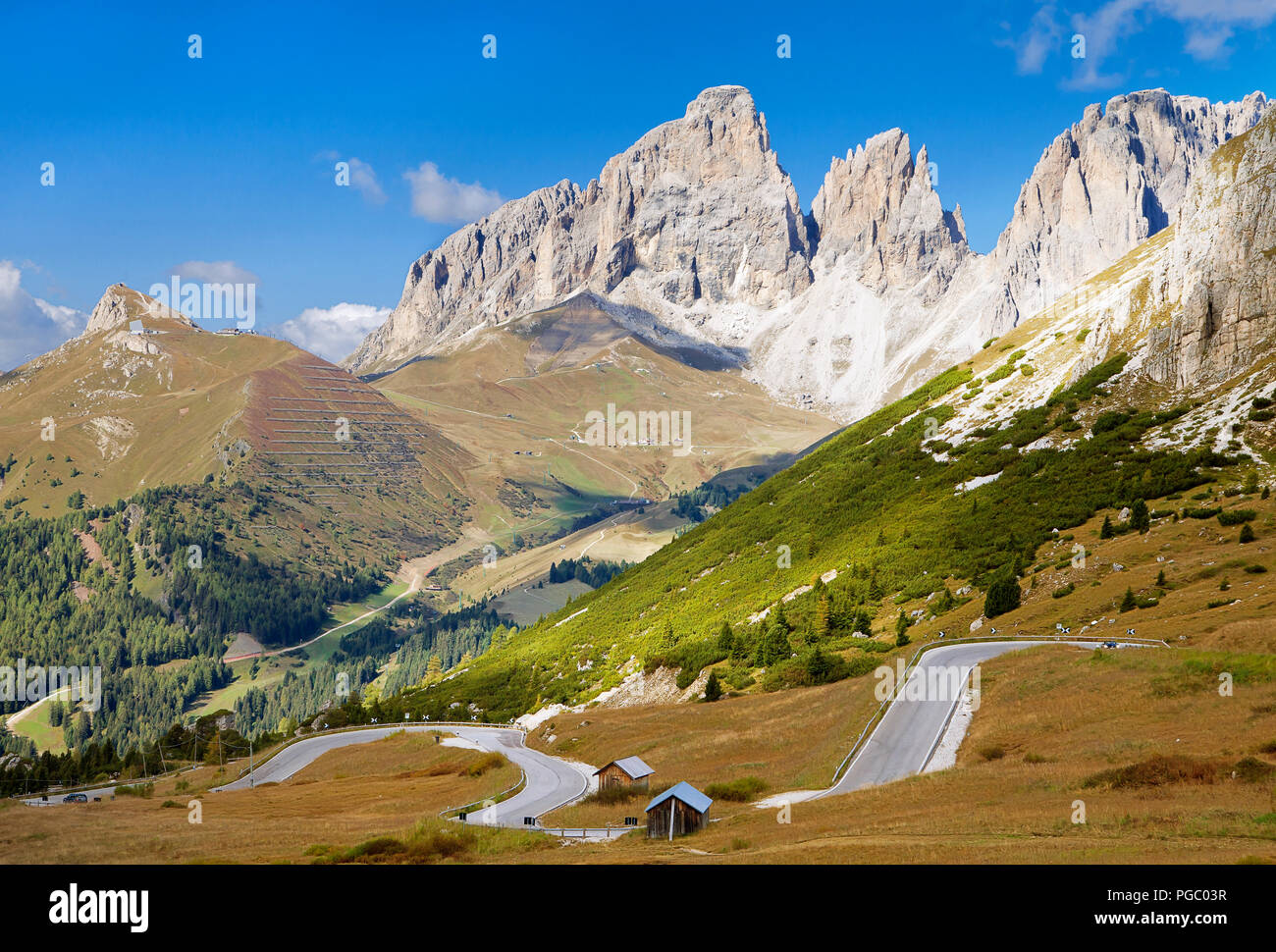 Dolomiti Montagne Paesaggio Foto Stock