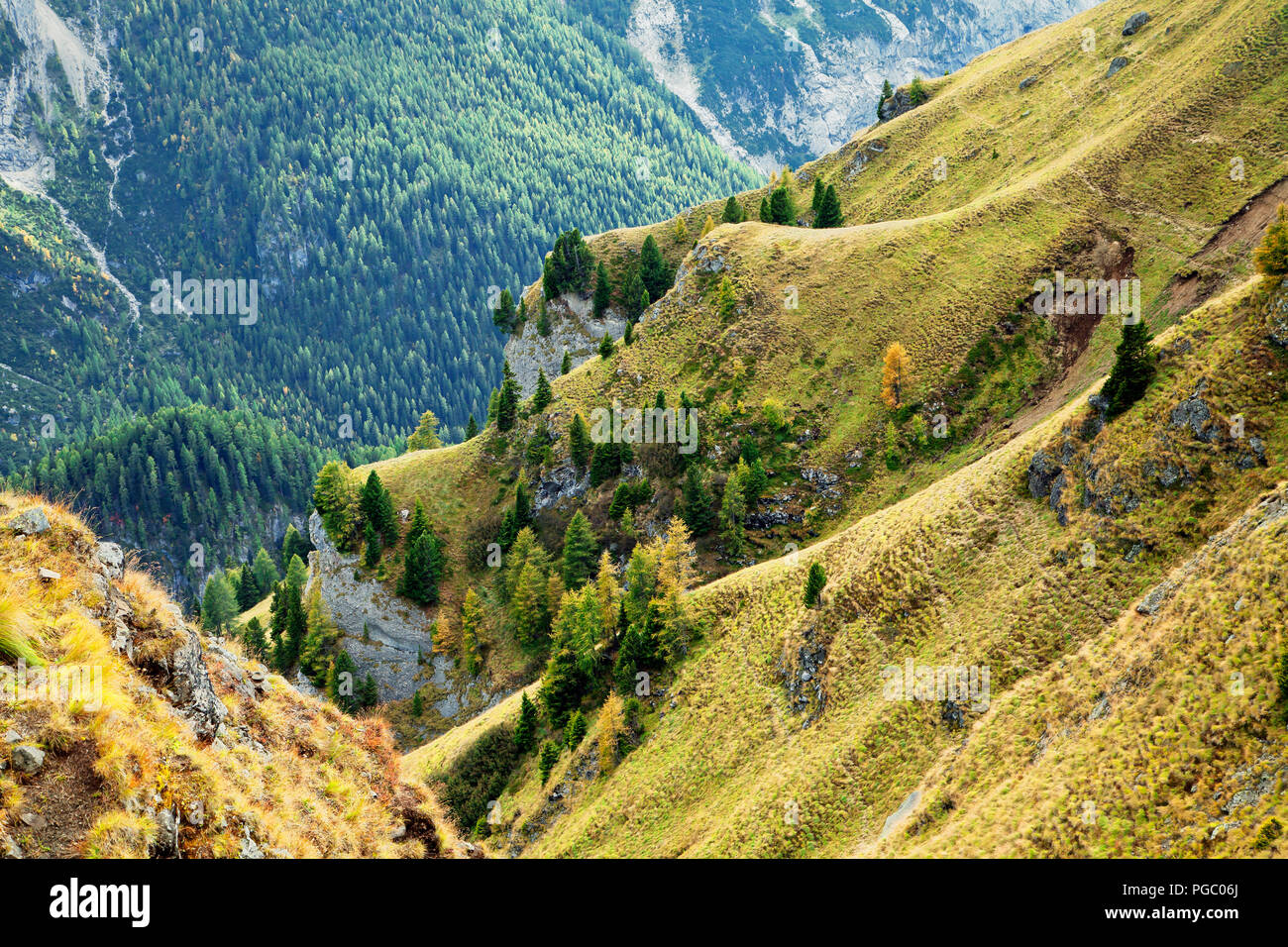 Dolomiti Montagne Paesaggio Foto Stock
