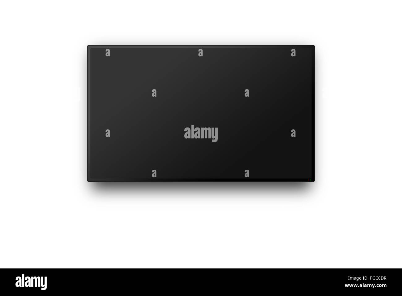 TV LCD panel billboard appendere sul muro bianco Foto Stock