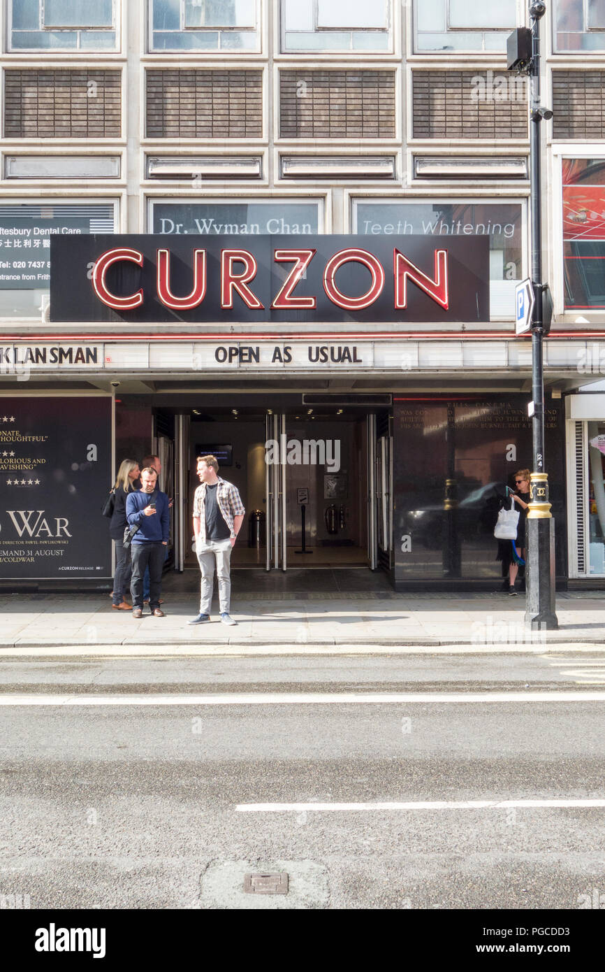 Il Curzon Soho, un cinema d'essai sotto la minaccia di demolizione Shaftesbury Avenue, London, Regno Unito Foto Stock