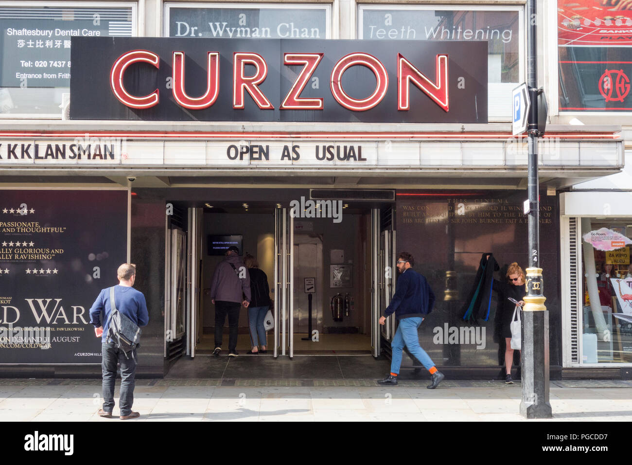 Il Curzon Soho, un cinema d'essai sotto la minaccia di demolizione Shaftesbury Avenue, London, Regno Unito Foto Stock
