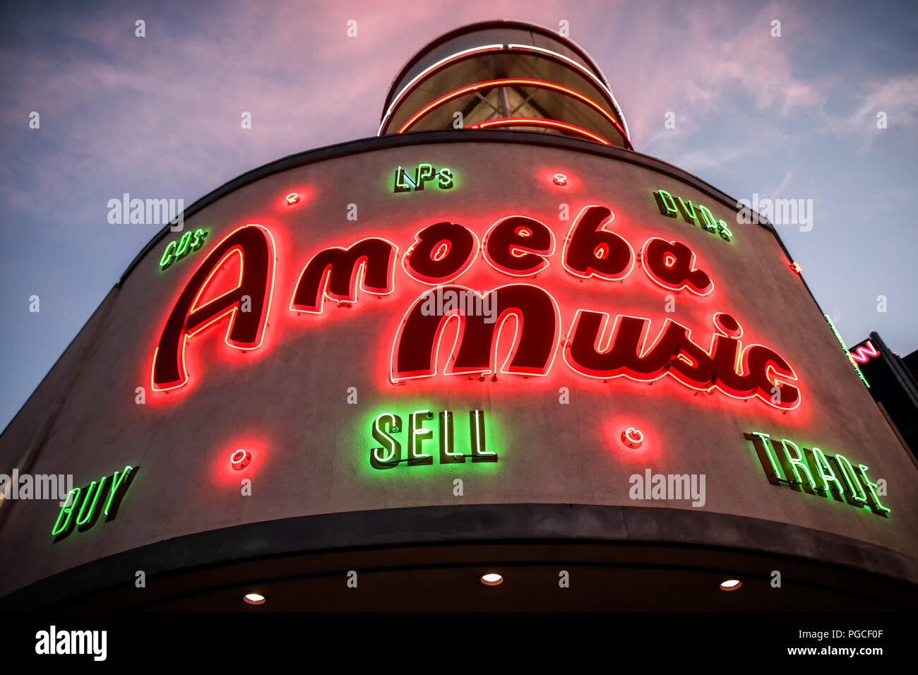 Los Angeles, Stati Uniti d'America - 19 Luglio 2017: Il Amoeba Music store a Hollywood. Foto Stock