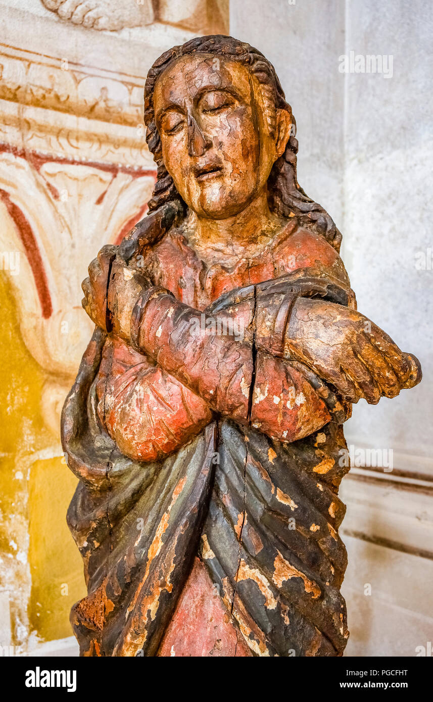 Italia Veneto Mira: Villa Barchessa Valmanara: statua in legno Foto Stock