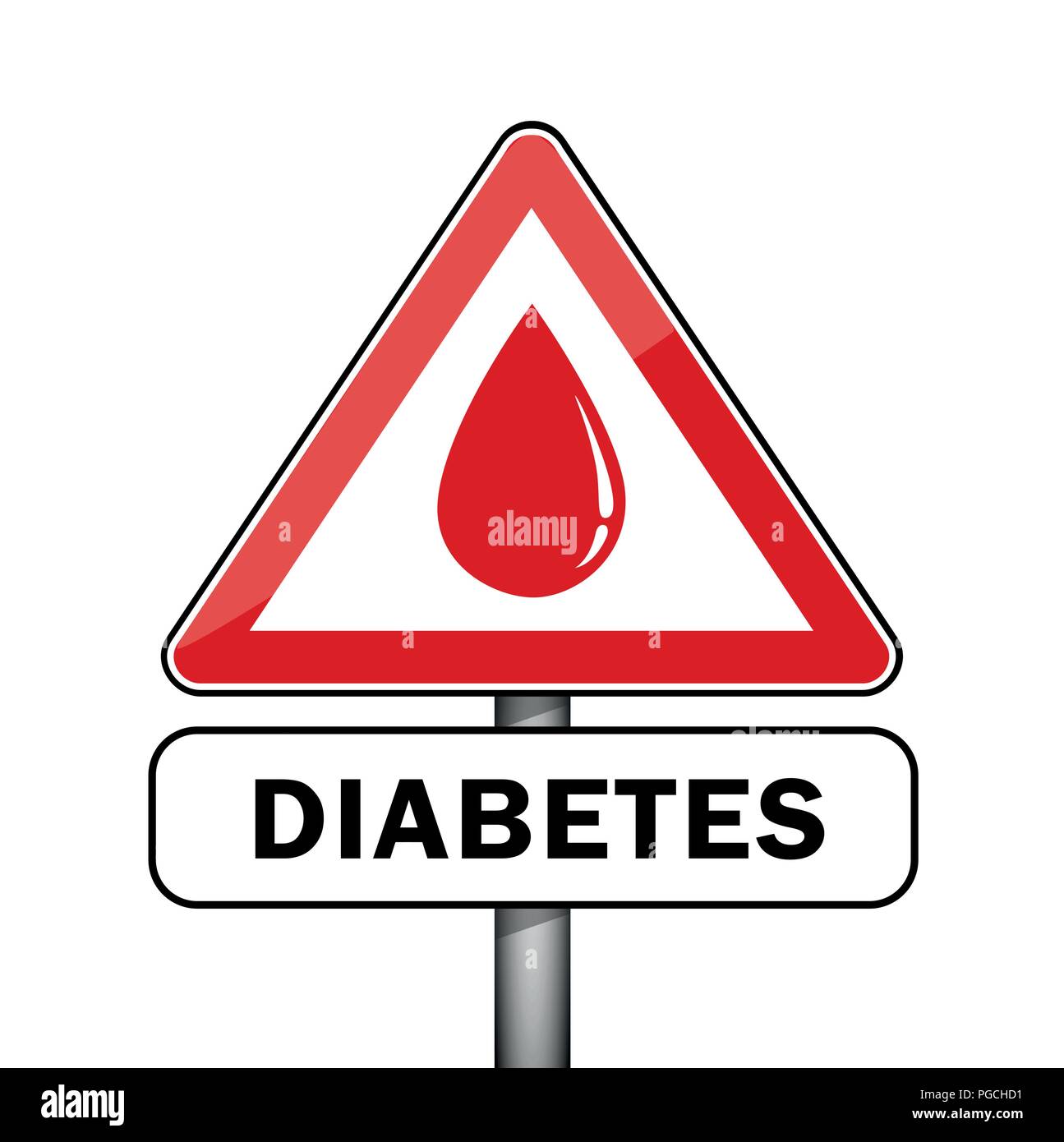 La giornata mondiale del diabete goccia di sangue cantare illustrazione vettoriale EPS10 Illustrazione Vettoriale