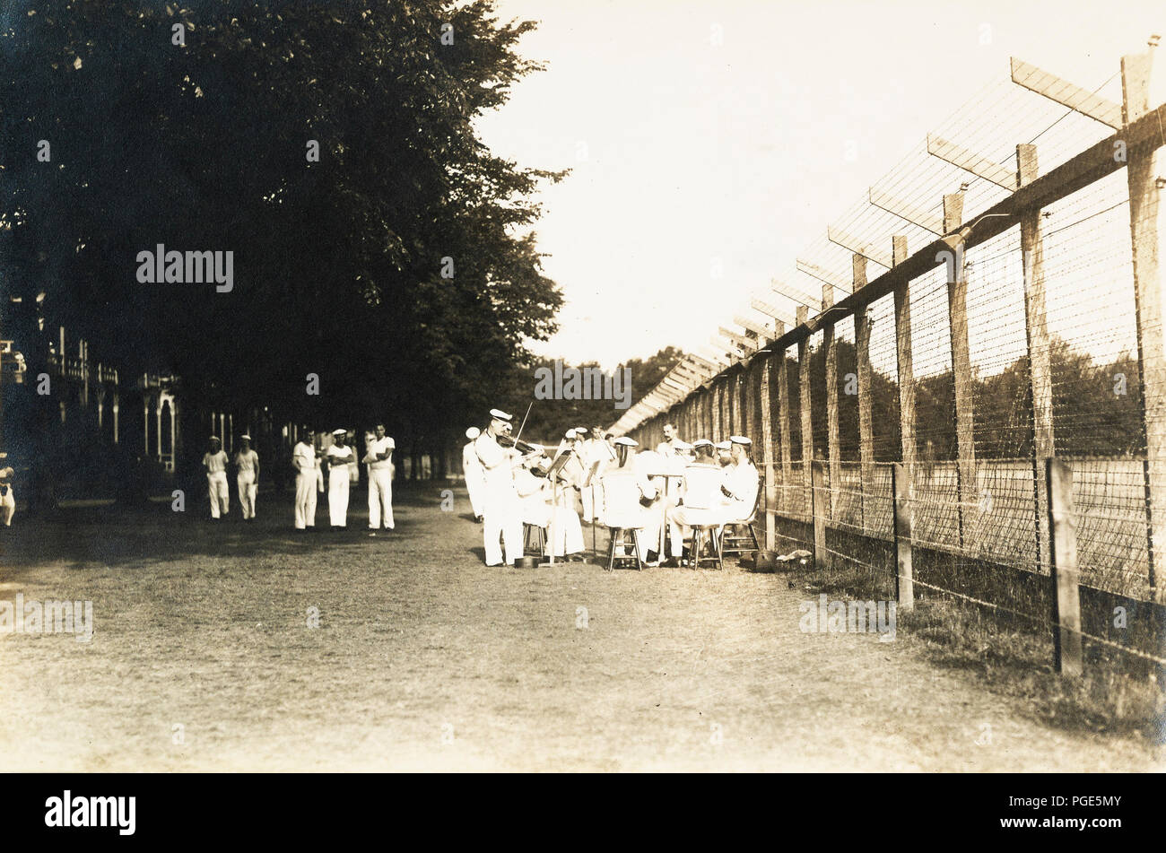 Attività ostili - Internamento - Fort McPherson, Georgia - Domenica mattina concerto 1917-1918 Foto Stock