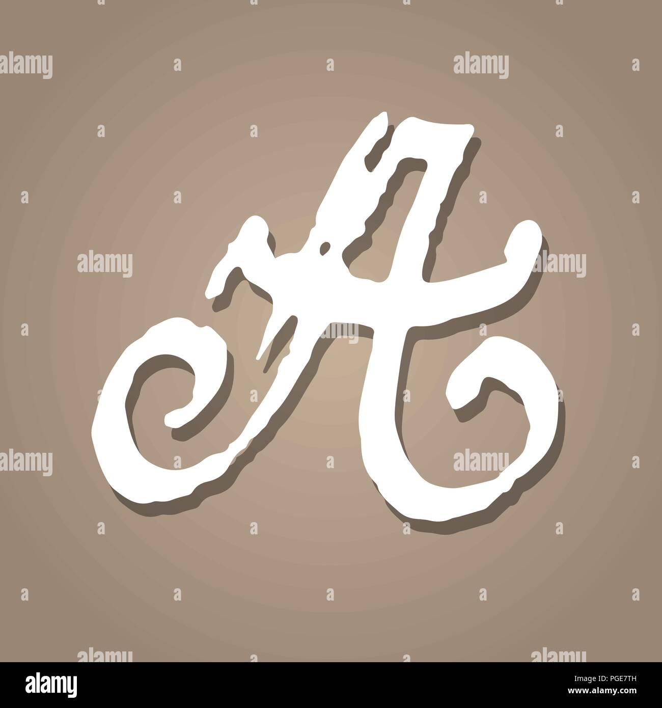 Lettera A. Vintage grunge font. Lo stile gotico lettera. Illustrazione Vettoriale. Illustrazione Vettoriale