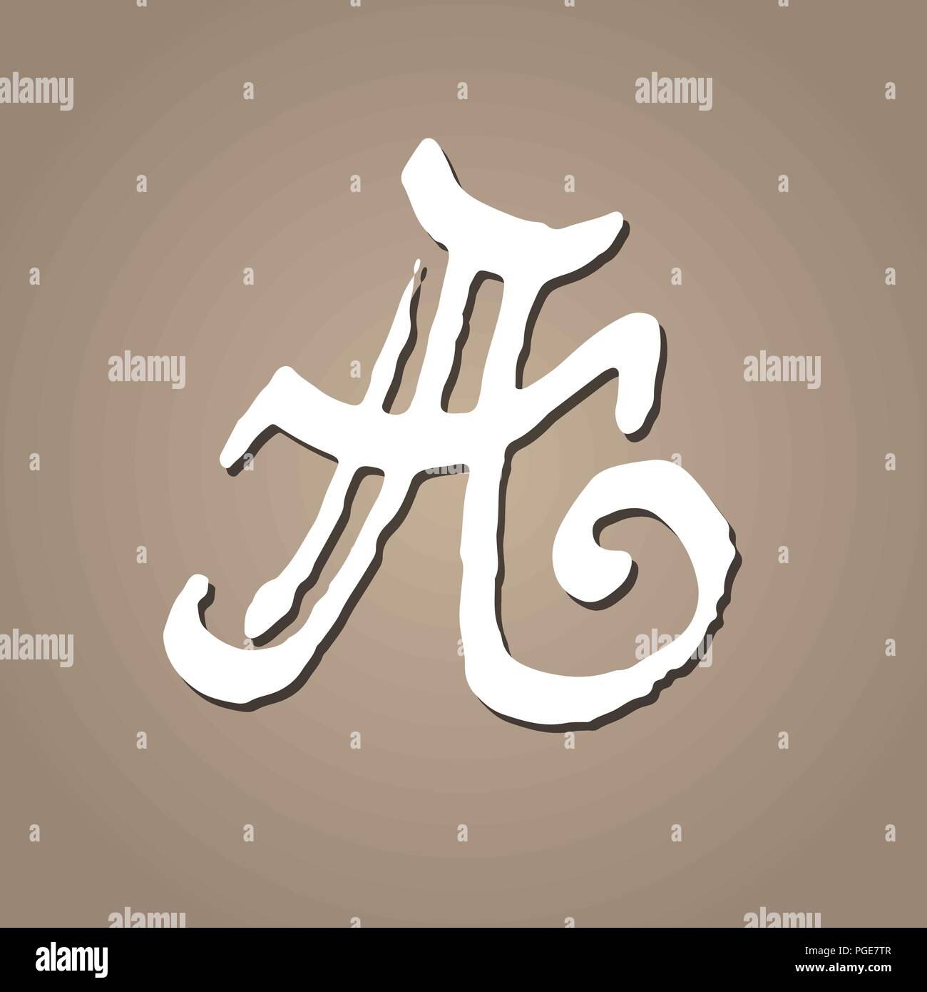 Lettera A. Vintage grunge font. Lo stile gotico lettera. Illustrazione Vettoriale. Illustrazione Vettoriale