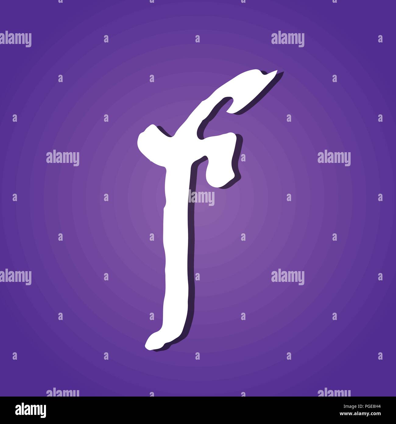 La lettera f. Vintage grunge font. Lo stile gotico lettera. Illustrazione Vettoriale. Illustrazione Vettoriale