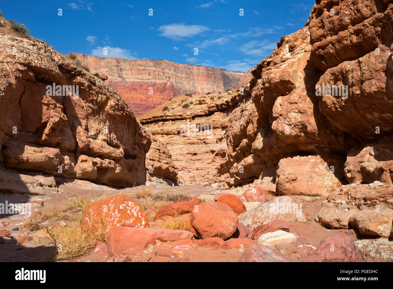 ARIZONA - Pareti colorate della Cattedrale lavare in Glen Canyon National Recreation Area. Foto Stock