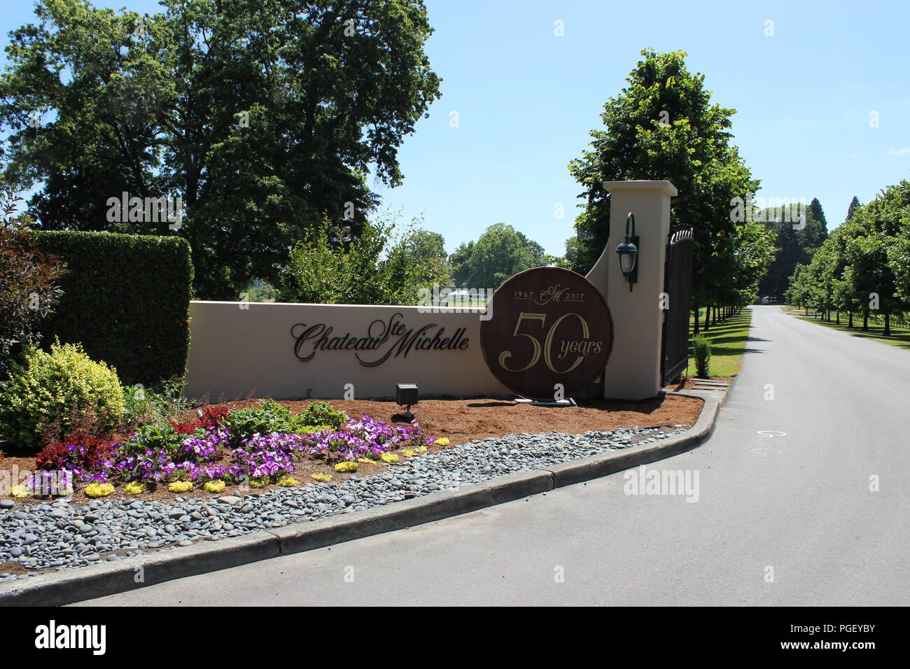 Chateau Ste. Michelle, nello Stato di Washington la più antica vineria, situato a Woodinville, Washington, nei pressi di Seattle. Foto Stock