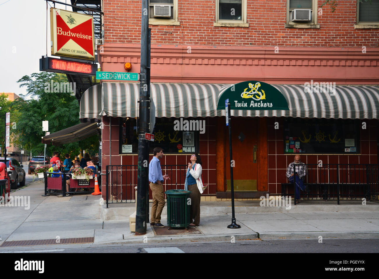 Aperto nel 1932 Twin ancore, a Chicago la città vecchia, è una delle città più antichi ristoranti e il sito di un divieto era speakeasy. Foto Stock