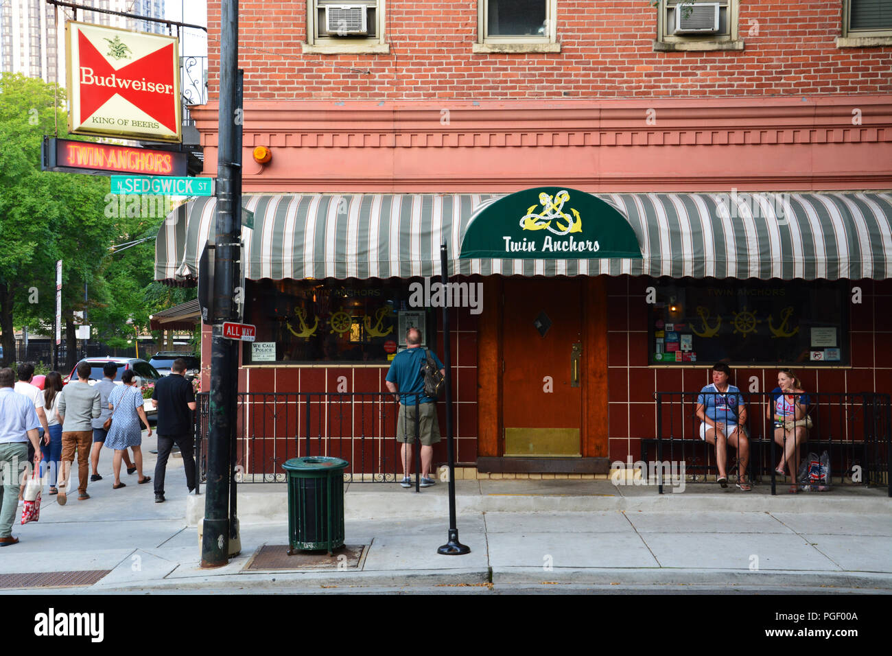 Aperto nel 1932 Twin ancore, a Chicago la città vecchia, è una delle città più antichi ristoranti e il sito di un divieto era speakeasy. Foto Stock
