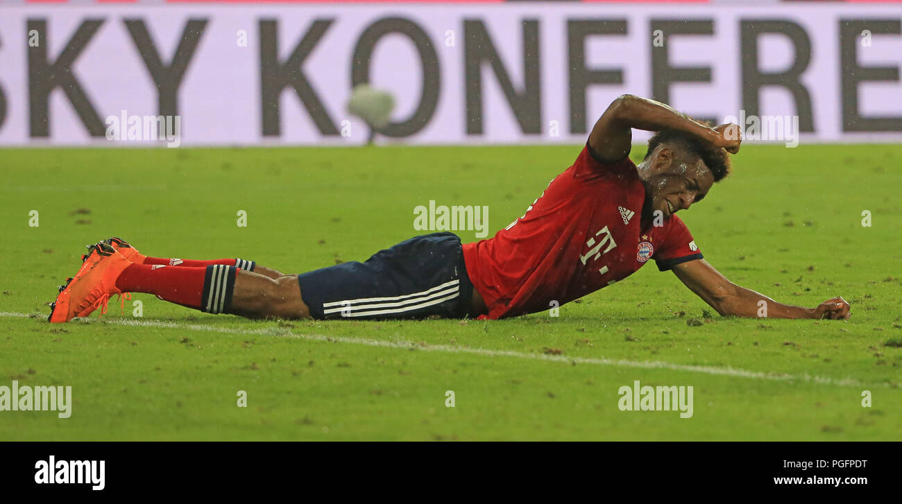 24.08.2018,1.BL, 1.Spieltag, FC Bayern Muenchen vs TSG Hoffenheim, Allianz Arena Monaco di Baviera, calcio, sport, im Bild: Kingsley Coman (FCB) DFL REGOLAMENTI VIETANO QUALSIASI USO DI FOTOGRAFIE come sequenze di immagini e / o quasi video. Copyright: Philippe Ruiz utile: 0177 29 39 408 Foto Stock