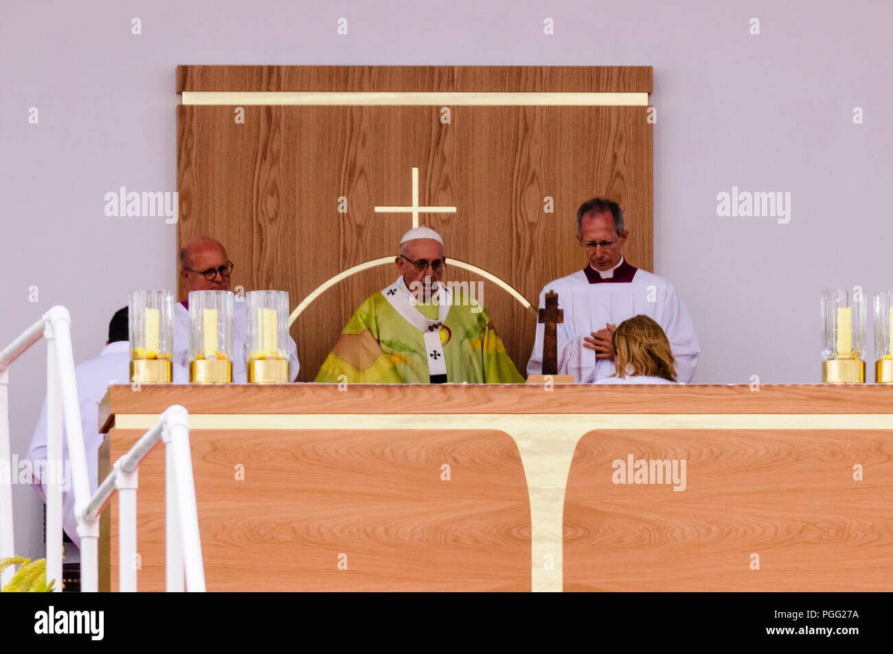 Dublino, Irlanda. 26/08/2018 - 500.000 persone alla Messa con il Santo Padre Francesco nel Phoenix Park. Foto Stock