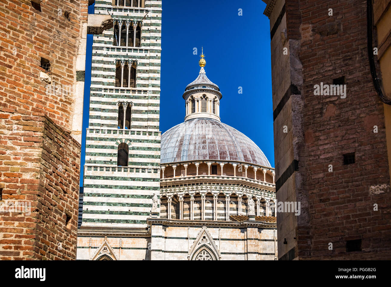 Il Duomo Di Seina, Toscana, Italia. Il centro storico di Siena è stato dichiarato dall'UNESCO Patrimonio dell'Umanità Foto Stock