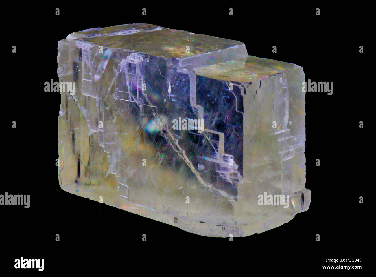 Chiara Calcite ottica, minerali, minerali, Crystal, cristalli Foto Stock