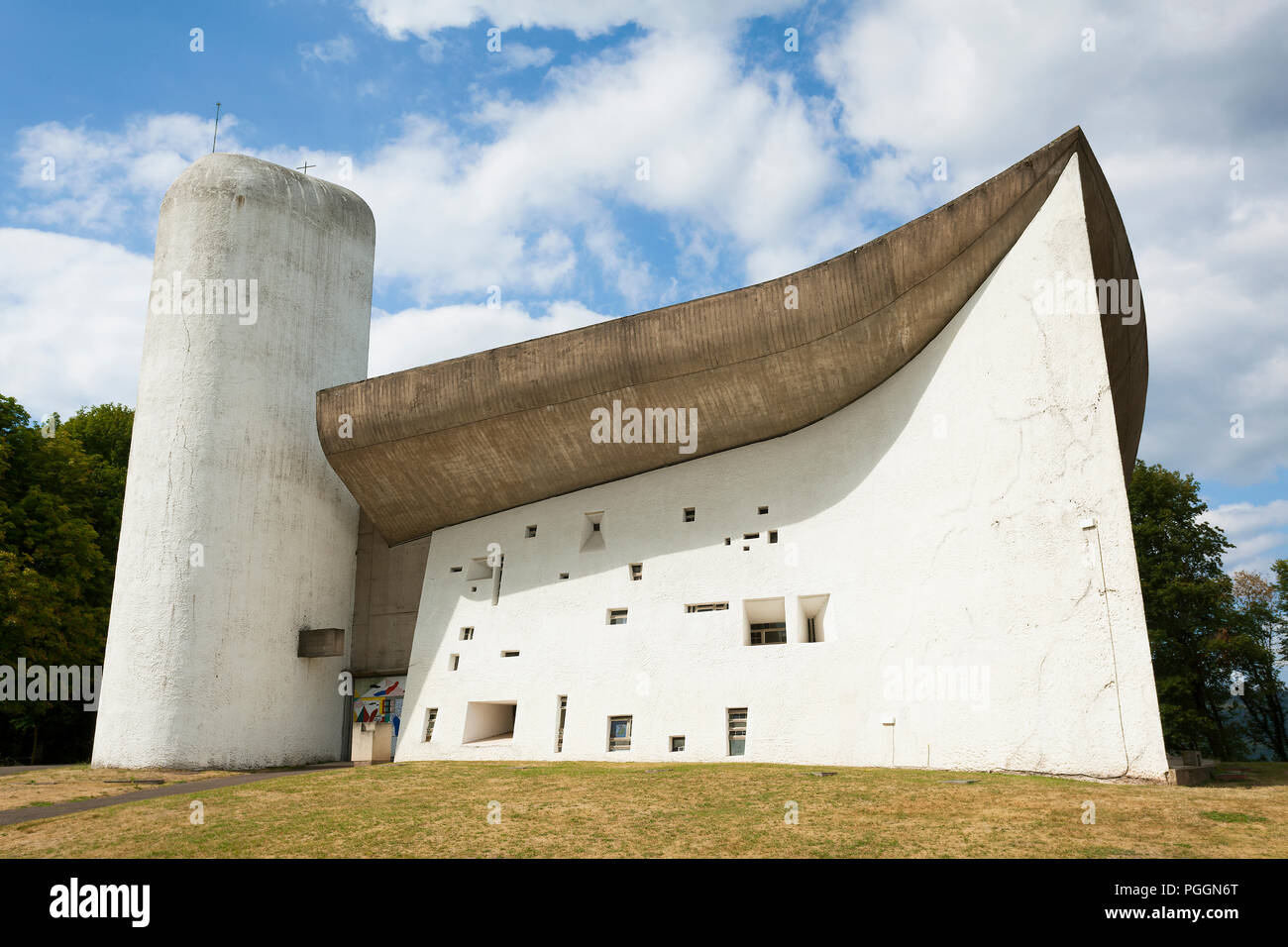 Cappella di Notre Dame du Haut, Rochamp, Franche-Comté, Francia Foto Stock