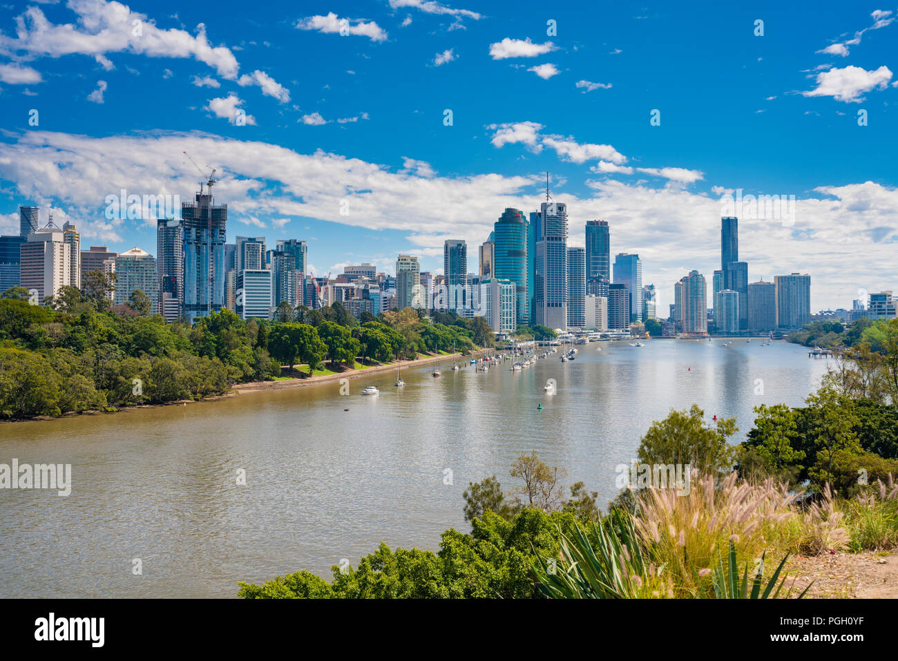 La città di Brisbane skyline Foto Stock