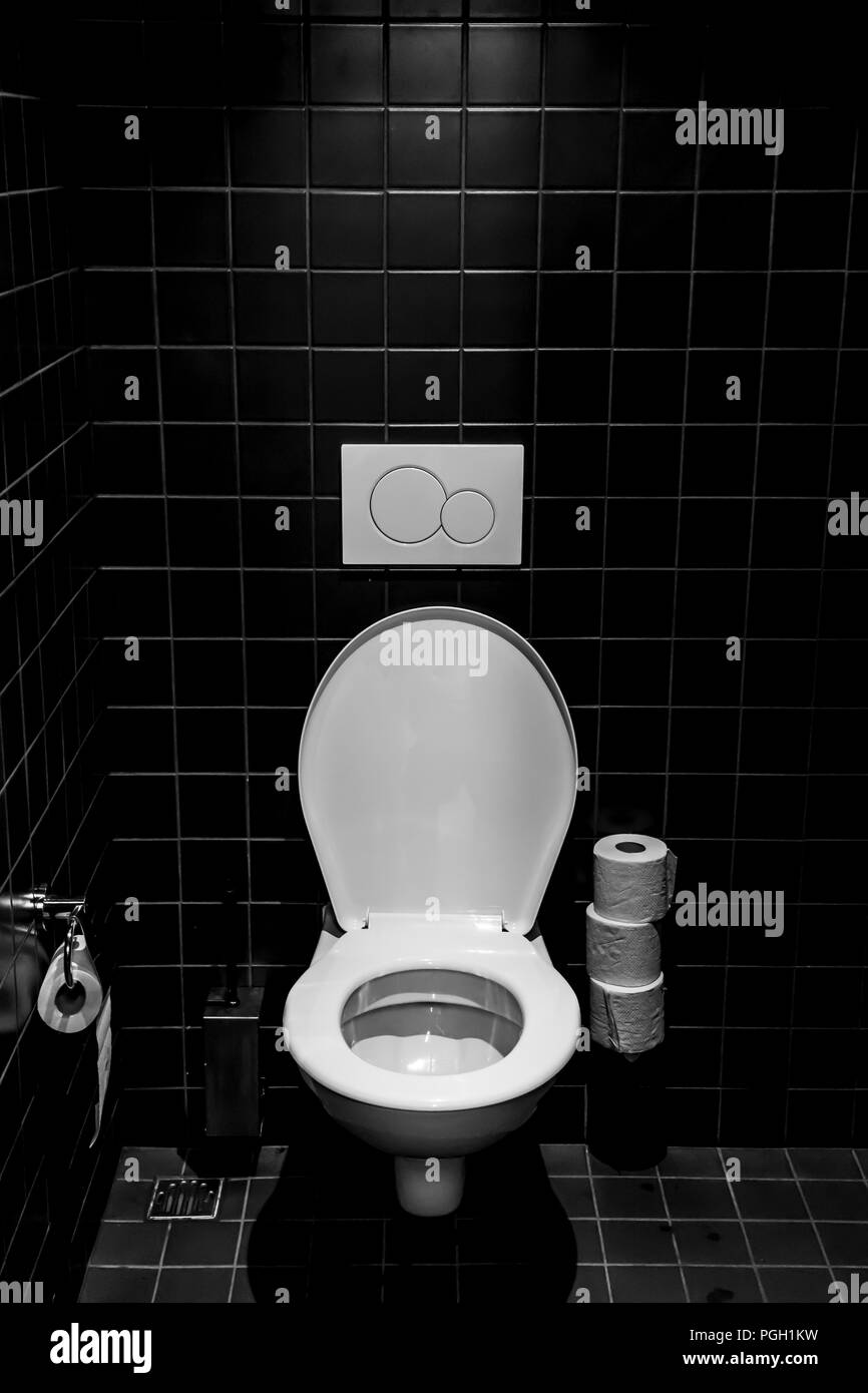 Moderne Toilette. Foto Stock