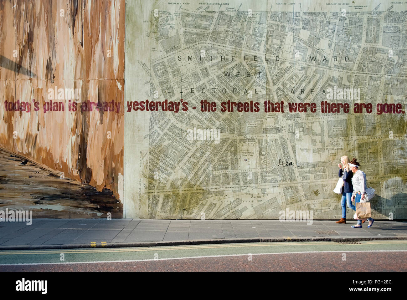 Murale su Castle Street, Belfast Foto Stock