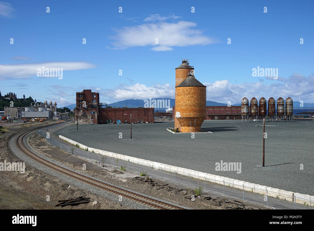 Abbandonato il patrimonio industriale di Bellingham, Washington, Stati Uniti d'America Foto Stock