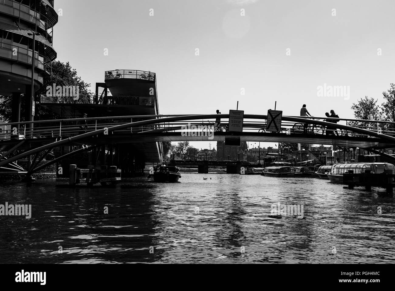 Canali di Amsterdam, Paesi Bassi Foto Stock