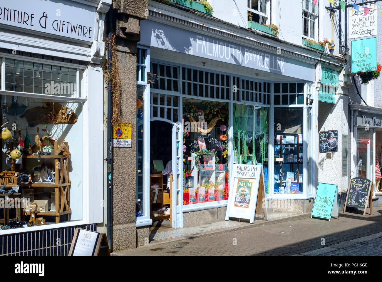 Falmouth una città costiera e la porta in Cornwall Inghilterra REGNO UNITO Il libraio Falmouth Foto Stock