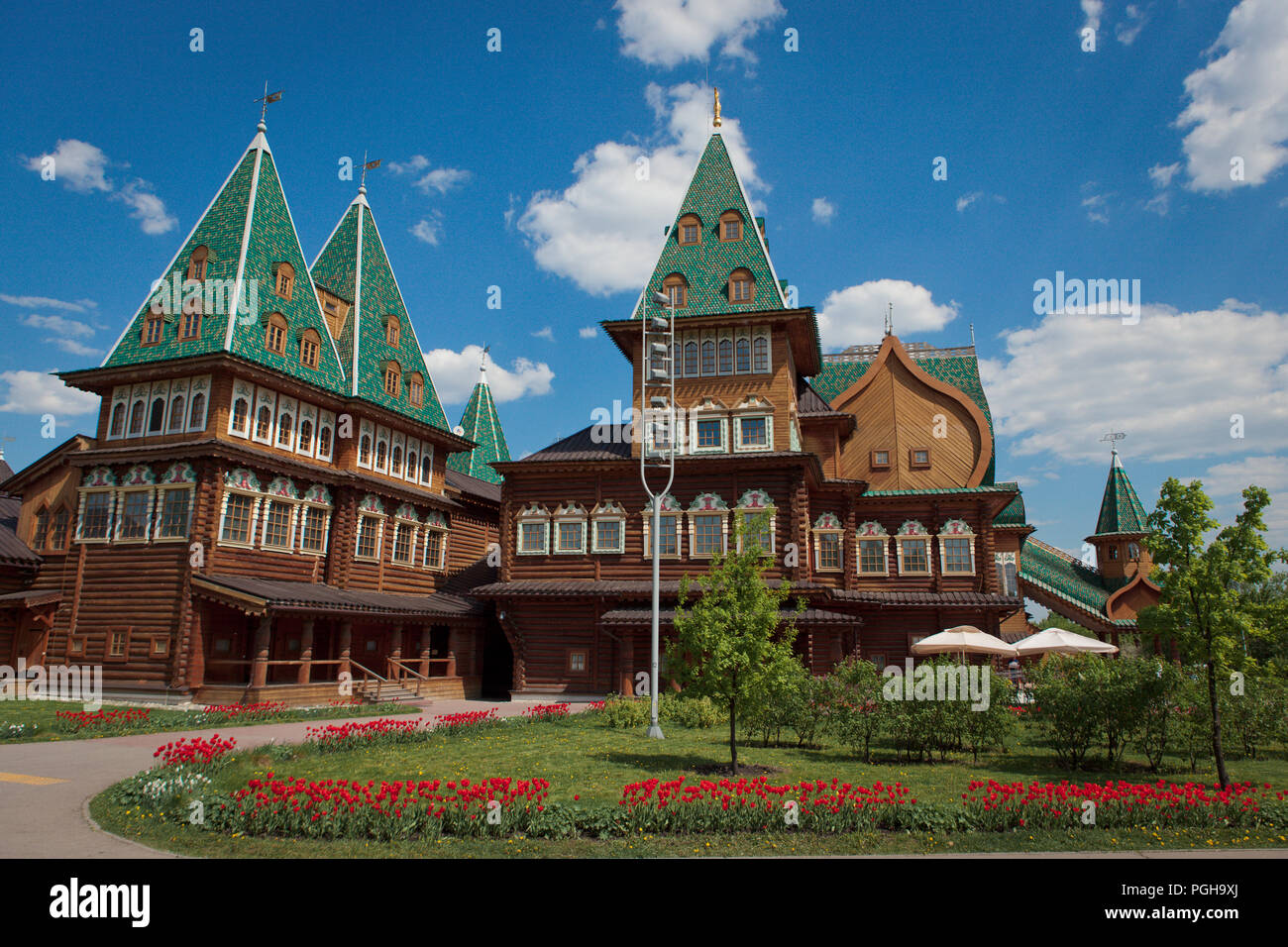 Il palazzo di legno o il Palazzo del Tsar Alexey Mikhailovich Kolomenskoe, Mosca Foto Stock