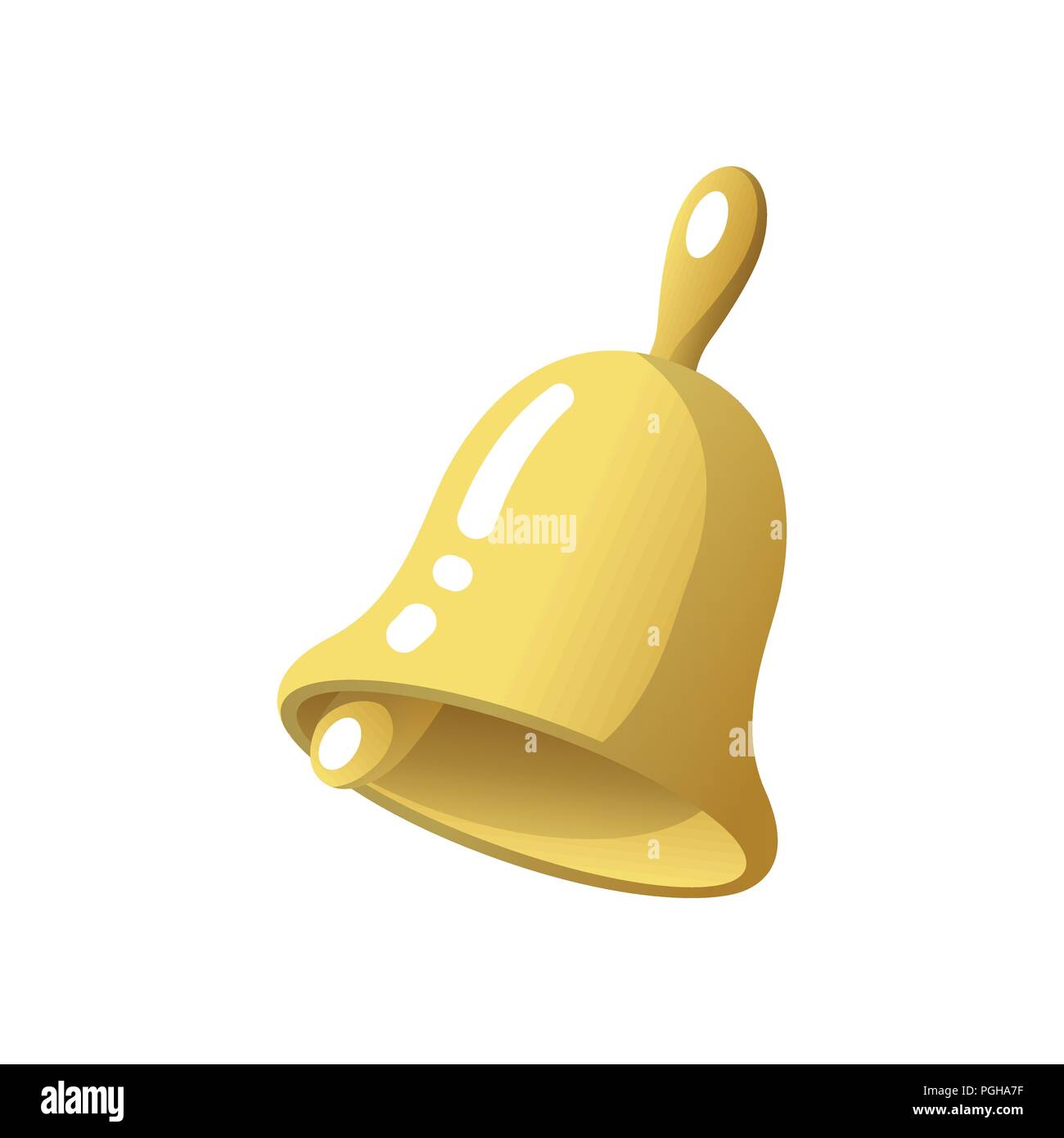 Scuola icona a forma di campana, torna al concetto di scuola. Illustrazione Vettoriale. Illustrazione Vettoriale