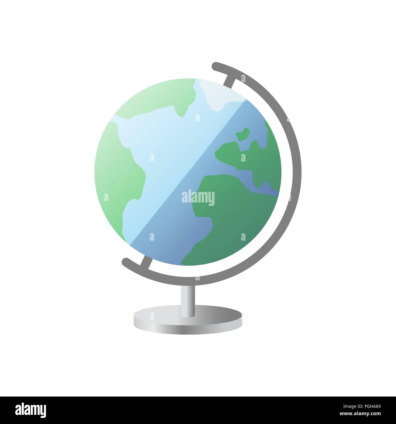 Icona del globo con stand. Icona a forma di globo Illustrazione Vettoriale
