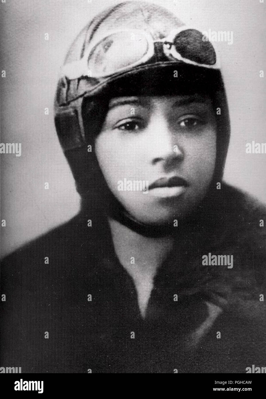 Bessie Coleman (1892 - 1926) American Civil aviatore, la prima donna di afro-americano di discesa e il primo dei nativi americani, discesa a tenere una licenza di pilota Foto Stock