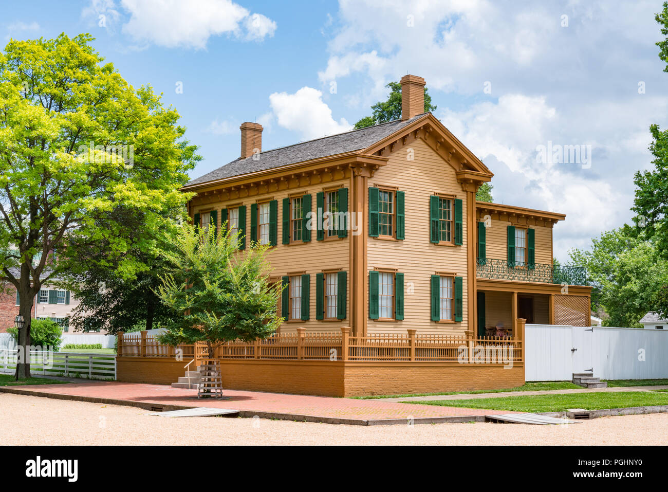 Casa del presidente Abraham Lincoln è un sito storico nazionale si trova a Springfield, Illinois Foto Stock