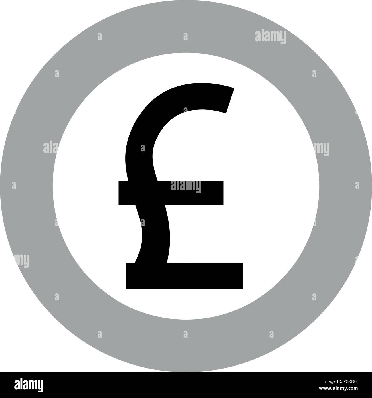 Sterlina gran bretagna moneta denaro in valuta Illustrazione Vettoriale
