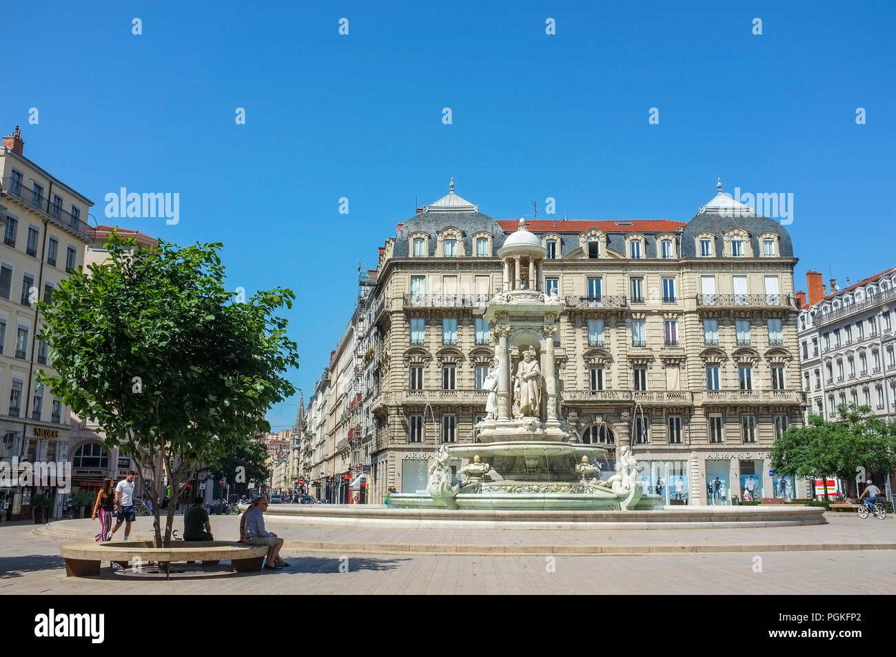 Giacobini Square, Place des giacobini Lione, Francia Foto Stock