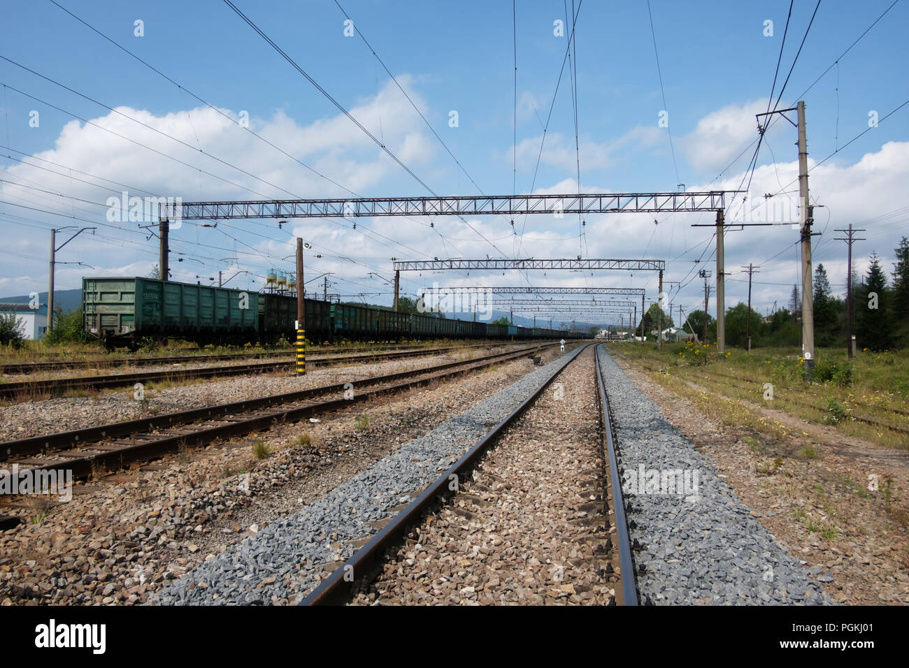 Ferrovia di montagna stazione ferroviaria Foto Stock