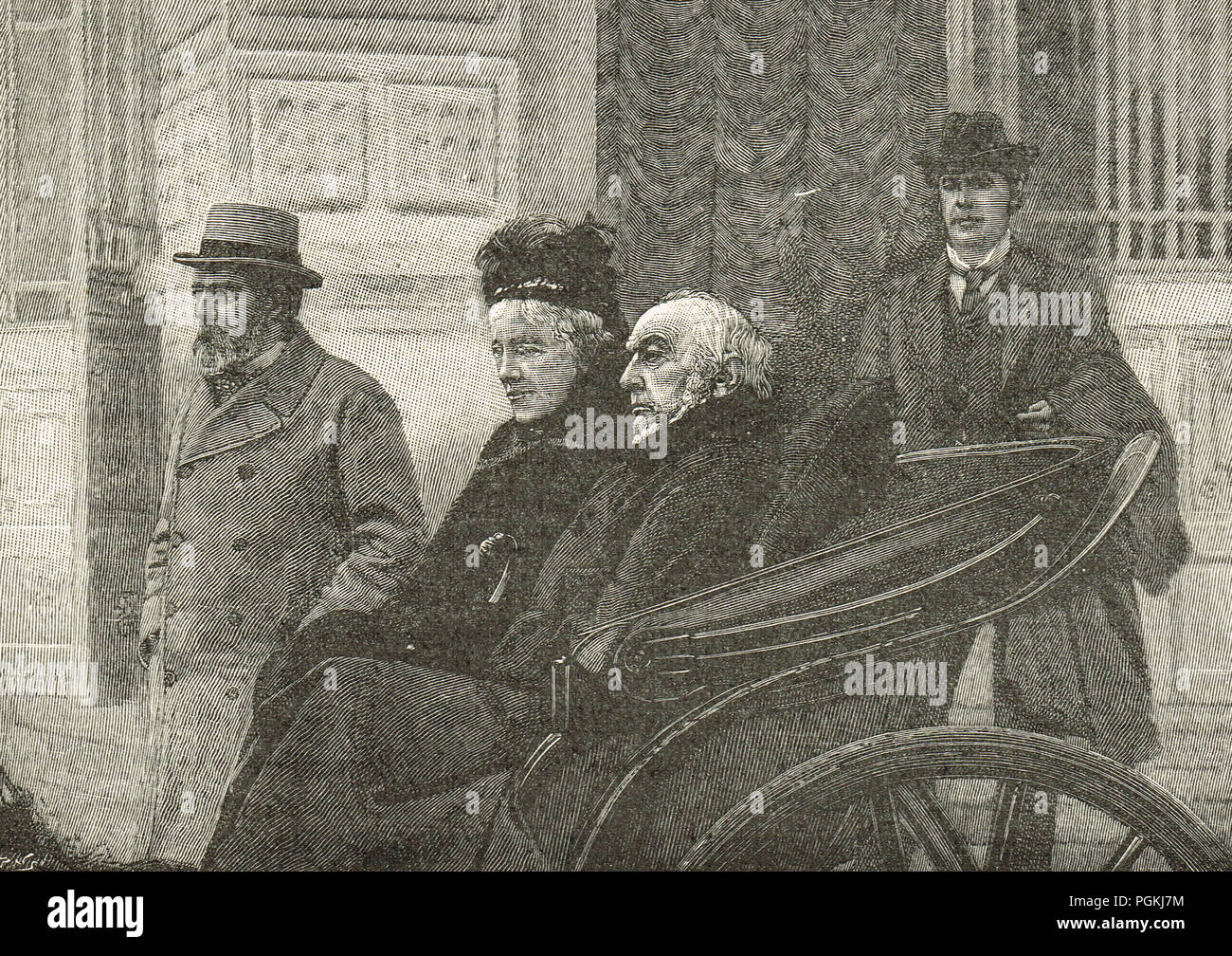 Il signor e la signora Gladstone, ricuperando a Chateau Thorenc, Cannes, Francia, 1898 Foto Stock