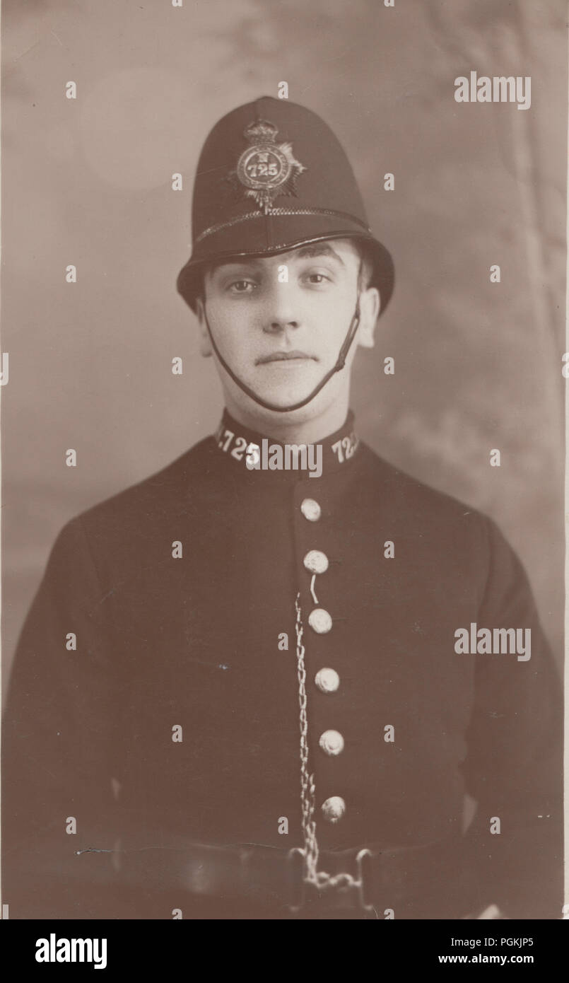Vintage Fotografia di polizia Constable N.725 Foto Stock
