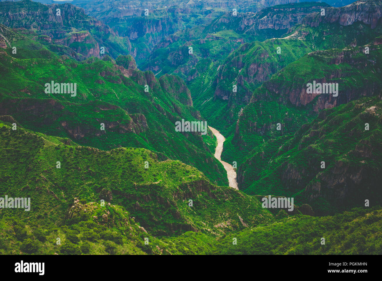 Cantra, Chihuahua, Messico. Cantra stazione, è una popolazione dello stato messicano di Chihuahua, in alto nella Sierra Madre Occidental, in municipali Foto Stock