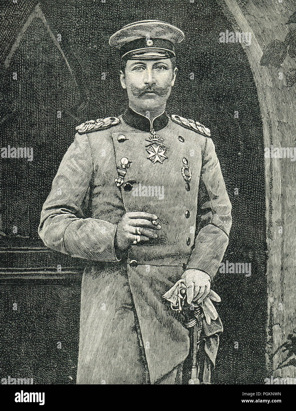 Il Kaiser Guglielmo II, circa 1890 Foto Stock