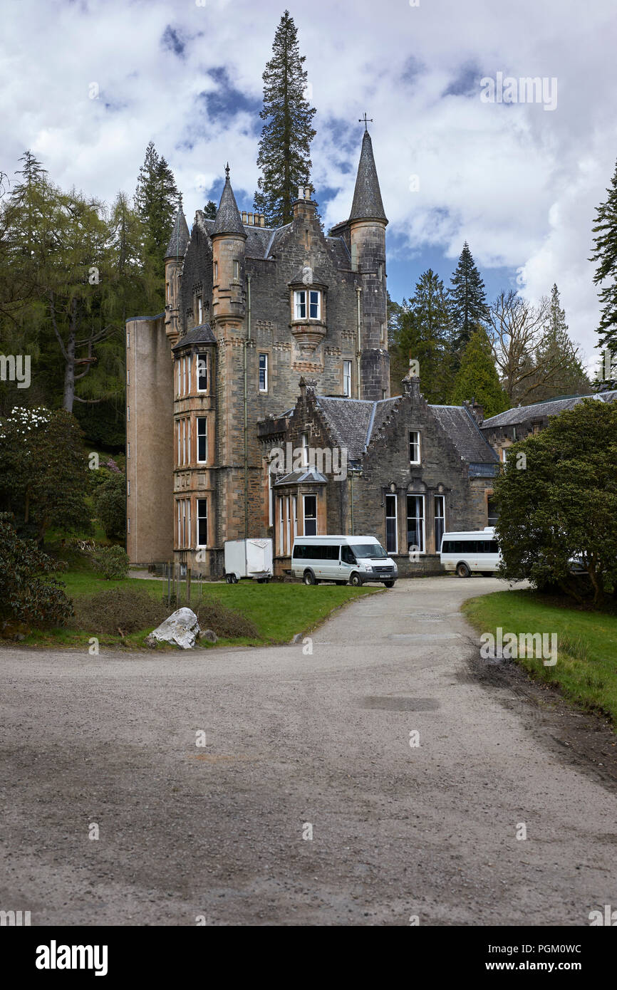 Benmore House casa attuale di Benmore Outdoor Center. Dunoon Foto Stock