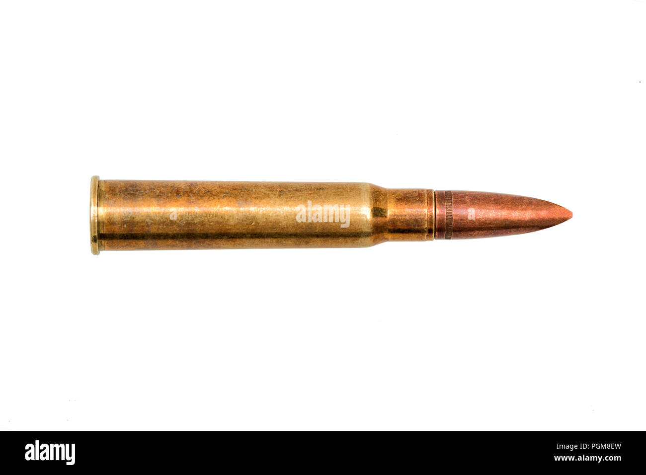 Il long range bullet isolati su sfondo bianco Foto Stock