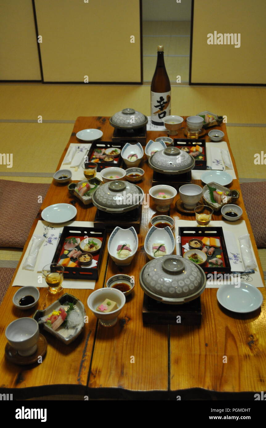 Ryokan cena, Giappone Foto Stock
