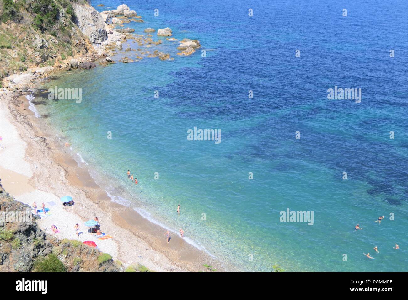 Una giornata in spiaggia Foto Stock