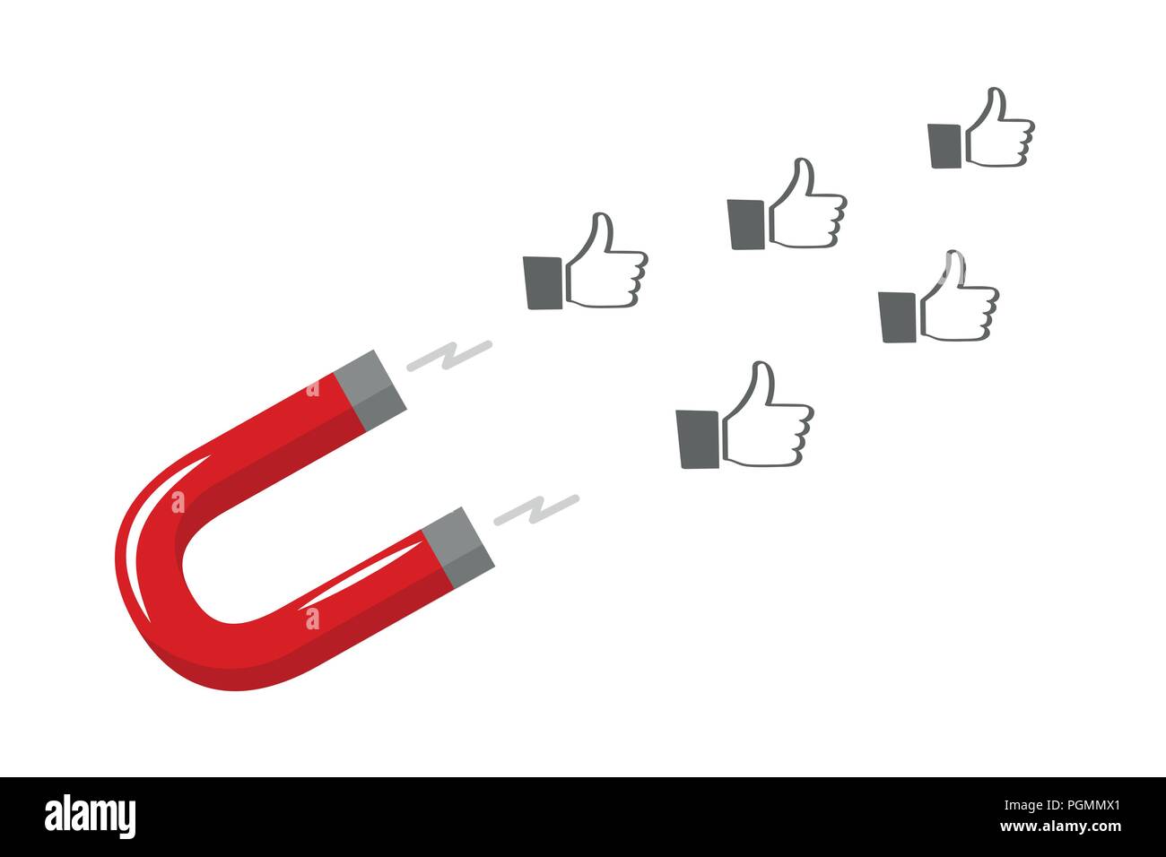 Attrarre ama con magnete illustartion vettoriale EPS10 Illustrazione Vettoriale