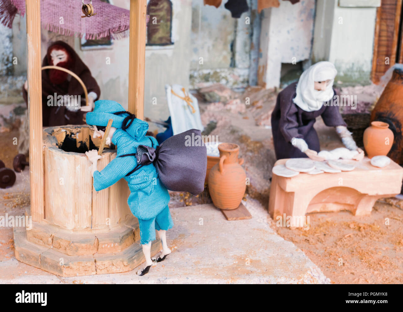 LONDON, Regno Unito - 31 agosto 2018: San vigilia di Pasqua Aida Raimondos Peceliuniene mostra unica.Una passeggiata attraverso il miracolo in attesa di Gerusalemme. Pasqua mornin Foto Stock