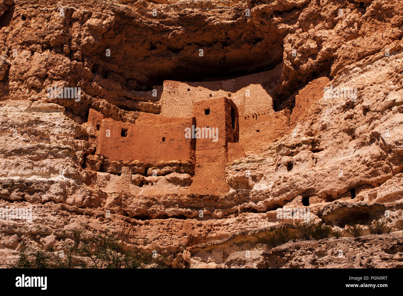 Il castello di Montezuma monumento nazionale: Hohokam/Sinagua Cliff abitazione Foto Stock