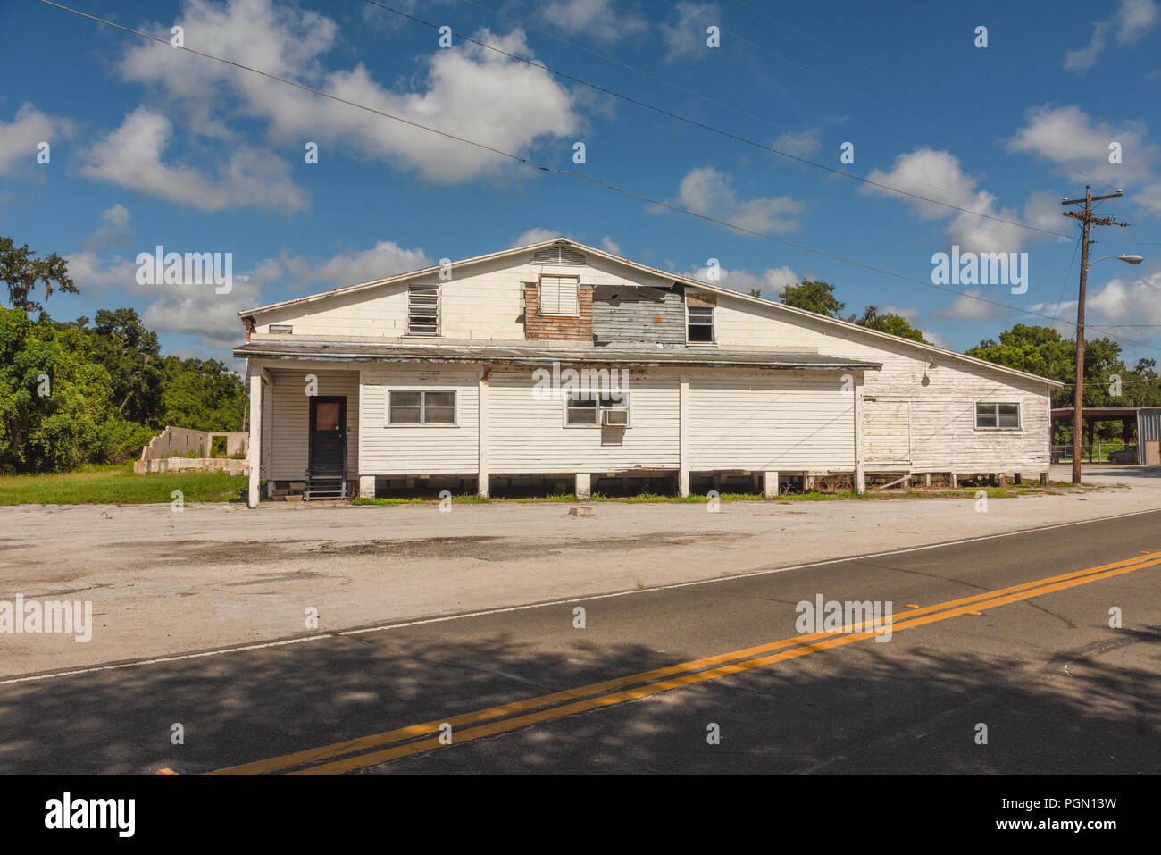Florida Ocklawaha frutta impianto di imballaggio dal passato Foto Stock